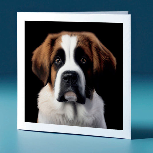 Saint Bernard - dog themed greeting card