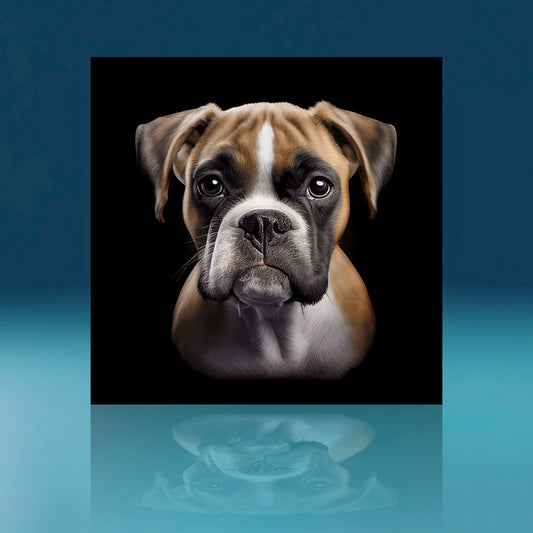 Boxer Front Facing Dog Art Print