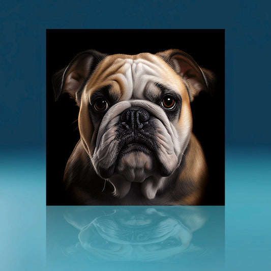 Brown Bulldog Dog Art Print