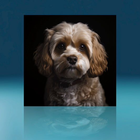 Cream Cavapoo Dog Art Print