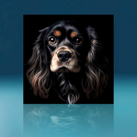 Black Cocker Spaniel Dog Art Print