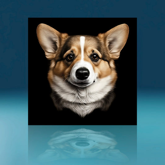 Old Corgi Dog Art Print