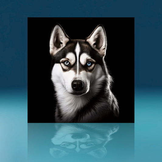 Husky Front Facing Dog Art Print