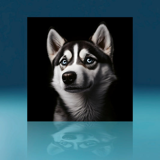 Husky Side Facing Dog Art Print