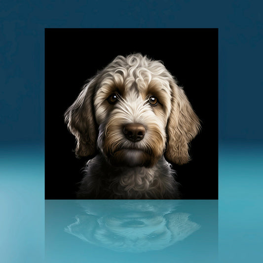 Cream Labradoodle Dog Art Print