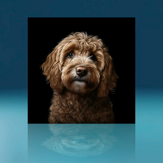 Rusty Labradoodle Dog Art Print