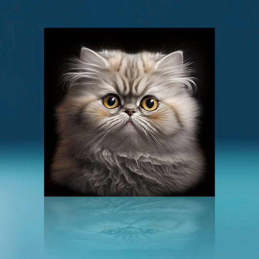 Grey Persian Cat Art Print