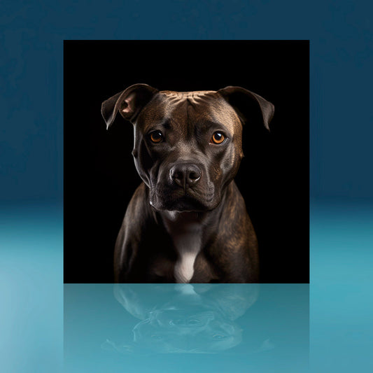 Brown Pitbull Dog Art Print