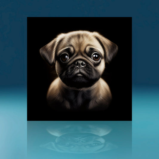 Rusty Pug Dog Art Print