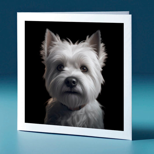 Westie - dog themed greeting card