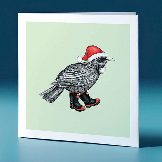 xmas tui pastel pastel bird themed greeting card