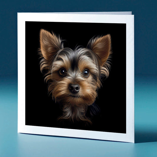 Yorkshire Terrier - dog themed greeting card